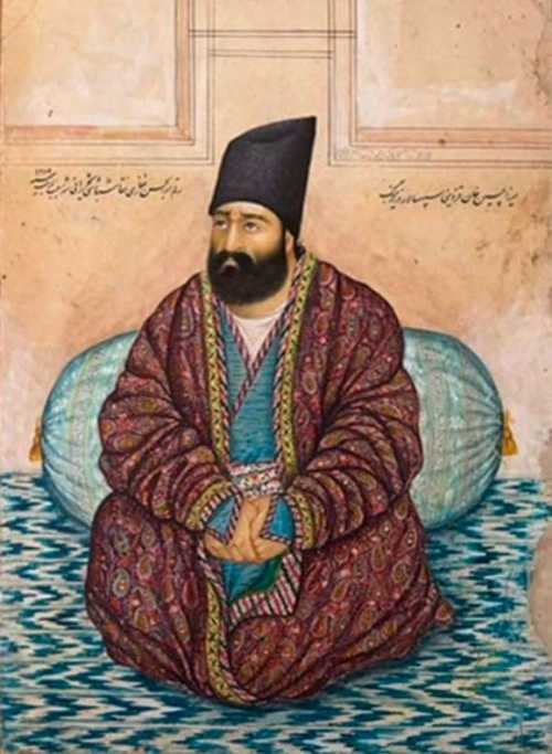 ArtChart | Portrait of Mirza Hossein Khan Qazvini by Abu'l-Hasan Ghaffari Ghaffari (Sani Ol-Mulk)