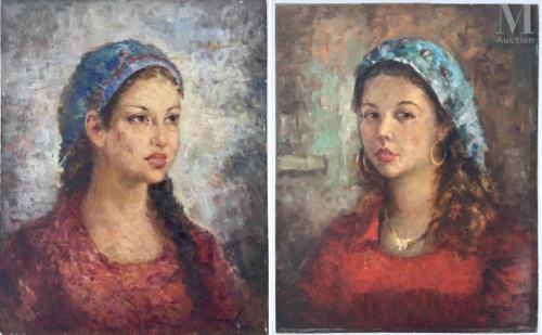 ArtChart | Deux portraits de femme by Mohamed Sabry