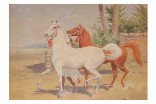 ArtChart | Untitled (Two horses) by Ali Bayoumi