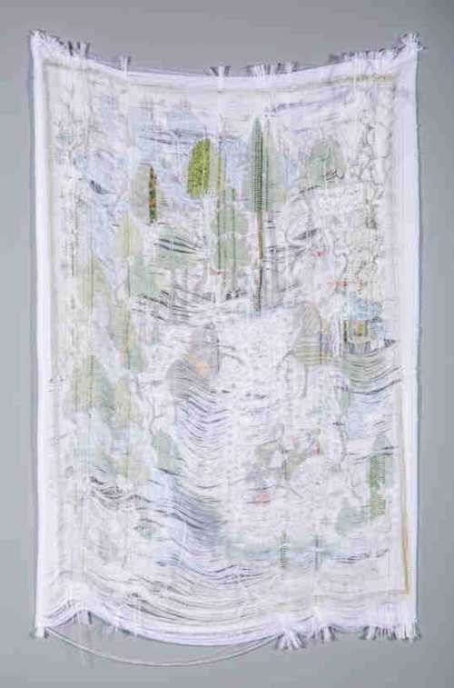 آرتچارت | اقتباس از دعوای همای و همایون، صفحه ای از دیوان خواجوی کرمانی (قرن چهاردهم) 1396 [بغداد، عراق] از نگار فرجیانی