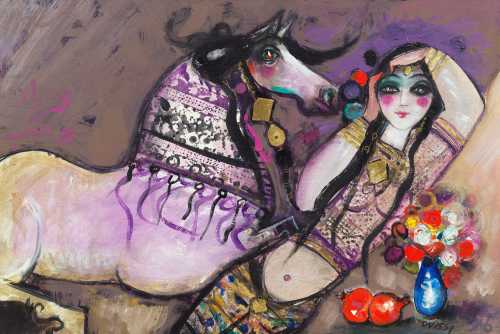 ArtChart | A Damsel with a Horse by Nasser Ovissi