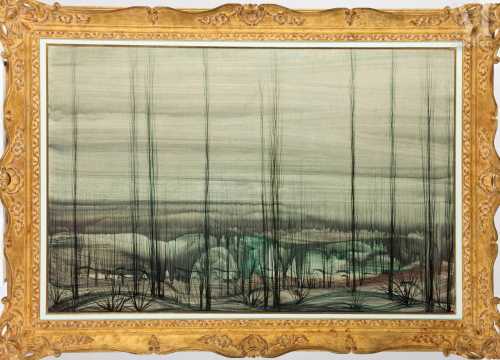 ArtChart | Dreamlike Landscape with Horses by Hossein Mahjoubi