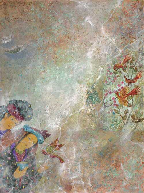 ArtChart | Garden with Birds by Gizella Varga Sinai