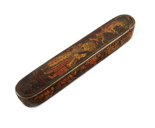 ArtChart | A late Safavid lacquered papier mache qalamdan signed and dated (11)31AH/1718-19AD, Iran by Unknown Artist