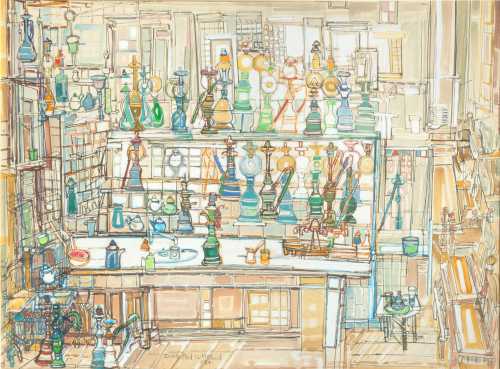 آرتچارت | بدون عنوان (فروشگاه قلیان) از زینب عبدالحمید