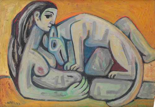 ArtChart | Woman and Wolf by Samir Rafi