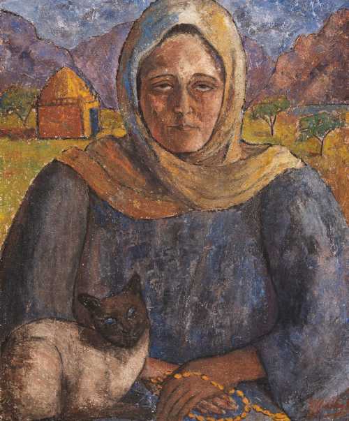 ArtChart | Fellaha with Cat by Effat Naghi