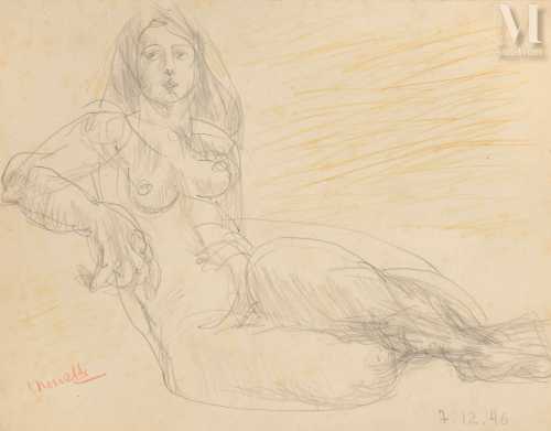 ArtChart | Seated Nude by Fikret Moualla