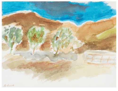 ArtChart | View of Nicasio, California by Etel Adnan