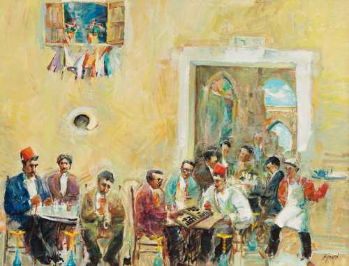 ArtChart | Restaurant Scene by Hassan Jouni