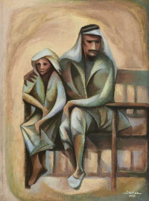 ArtChart | Man and his Son by Saad Al-Tai