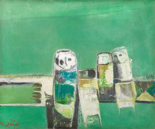 ArtChart | Abstraction in Green by Khadeir Al Shakarji