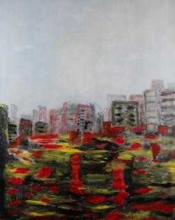 ArtChart | The City in the Rain 2 by Nujoom Al-Ghanem