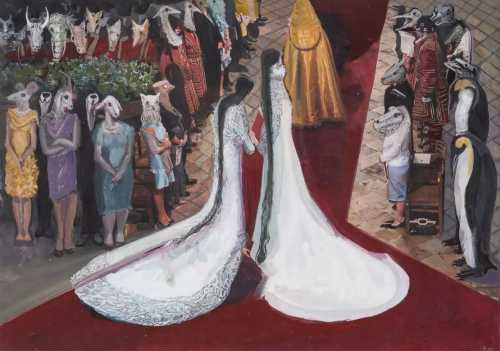 ArtChart | The Bride and Groom on Red Carpet by Rokni Haerizadeh