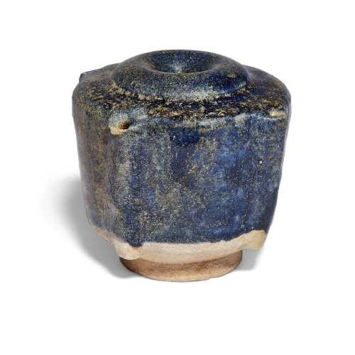 ArtChart | A signed cobalt blue glazed pottery inkwell, Kashan, Iran, 17th-18th century by Unknown Artist