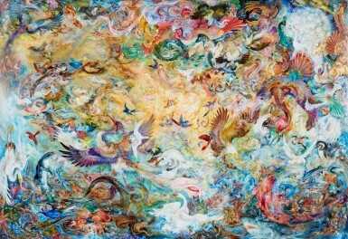 ArtChart | Untitled (Fifth Day of Creation) by Mahmoud Farshchian