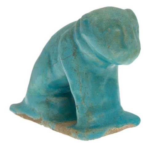 ArtChart | A Kashan moulded turquoise glazed pottery figure of a lion, Iran, 12th century by Unknown Artist