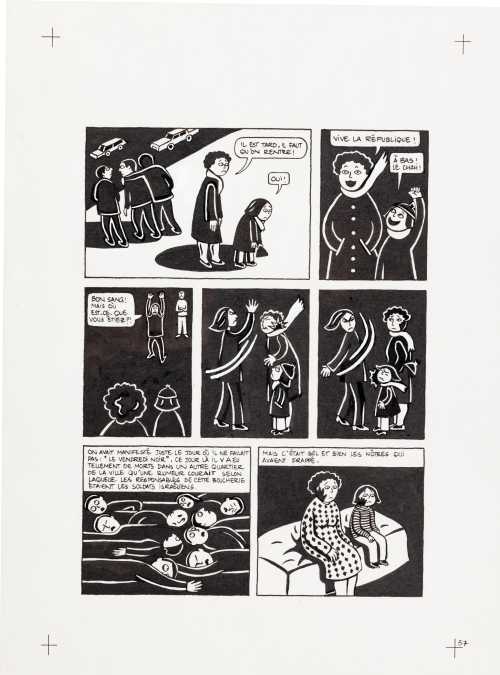 ArtChart | Persepolis (Original Book Art, page 37) by Marjane Satrapi