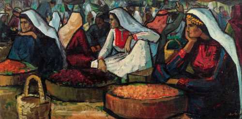 ArtChart | Vendors in Jerusalem by Ismail Shammout