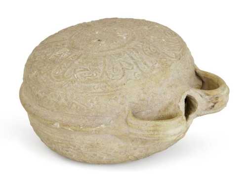 ArtChart | An Ayyubid unglazed pottery pilgrim flask, Syria or Iran, 12th century by Unknown Artist
