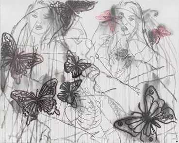 ArtChart | Black Butterflies by Ghada Amer and Reza Farkhondeh