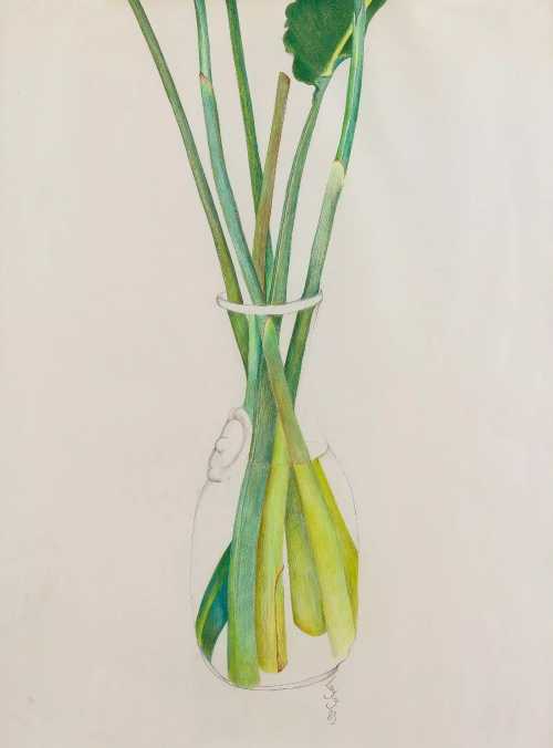 ArtChart | Green Plants in a Vase by Leyly Matine Daftary