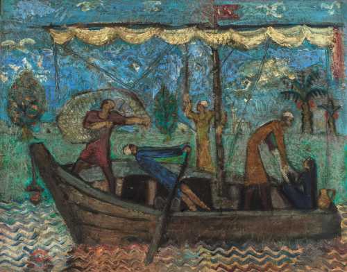 ArtChart | Nile Boat Family by Gamal El Seguini