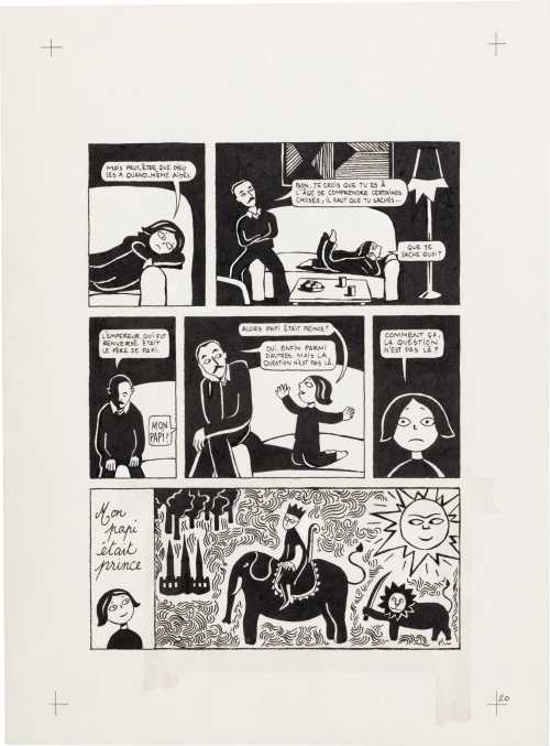 ArtChart | Persepolis (Original Book Art, page 20) by Marjane Satrapi