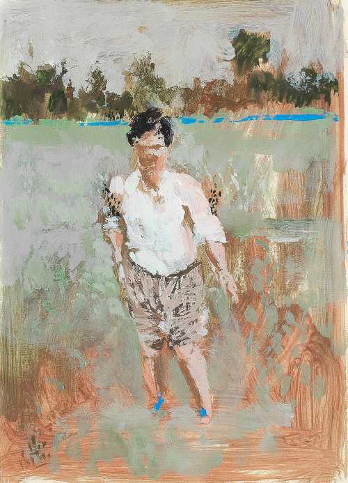 ArtChart | Untitled (Man in a Field) by Niaz Babatabar