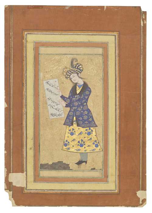 آرتچارت | جوانی ایستاده با شعری در دست از محمد قاسم و علی المشهدی