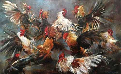 ArtChart | Roosters by Majid Sadeghinezhad