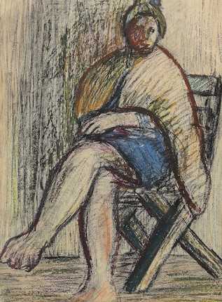 ArtChart | Untitled (Seated Woman) by Abdel Hadi El-Gazzar