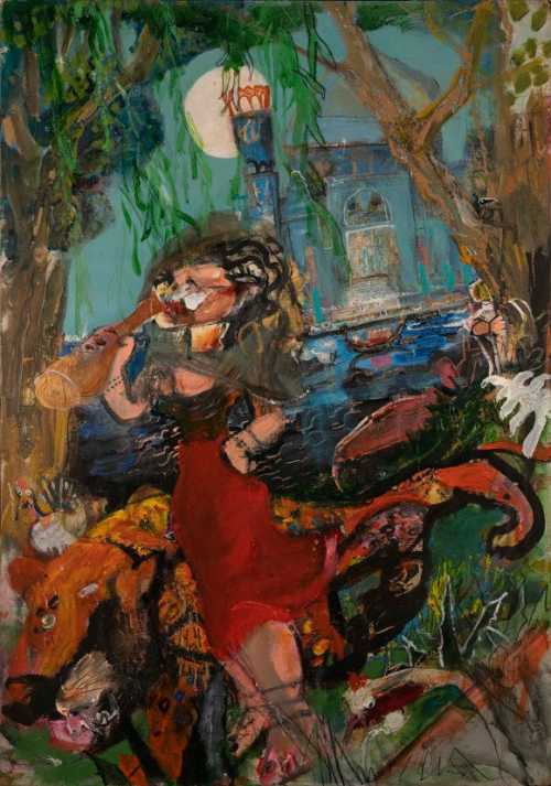 ArtChart | The Girl, The Moon & The Leopard by Arsia Moghaddam