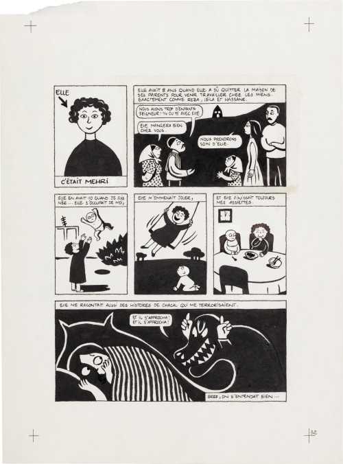 ArtChart | Persepolis (Original Book Art, page 32) by Marjane Satrapi