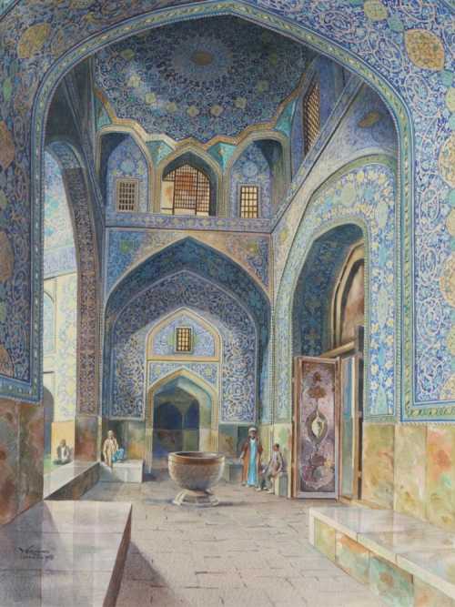 آرتچارت | نمای داخل مسجد اصفهان از یرواند نهاپتیان