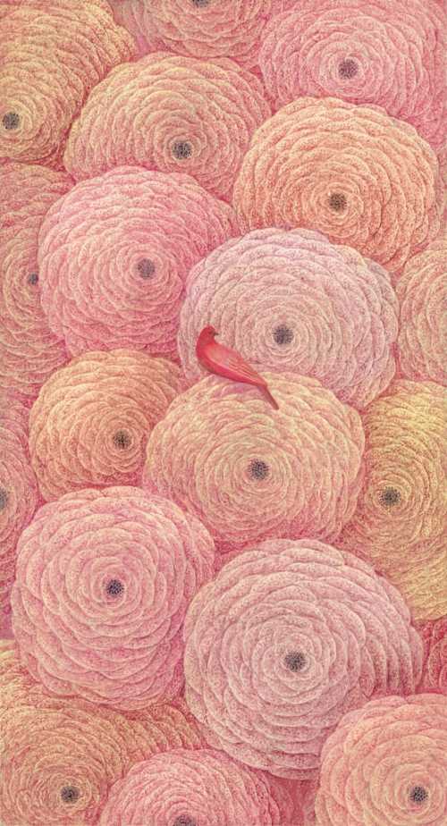 آرتچارت | شکوفه صورتی از مریم لامعی