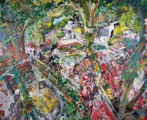 ArtChart | Tiger and Film Crew in Abshar Park by Arsia Moghaddam