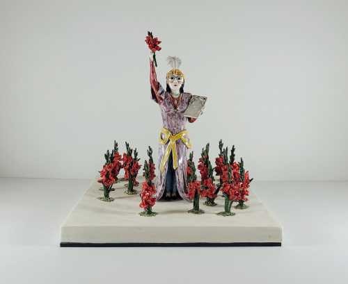 ArtChart | Lady Picking Flowers by Masoud Soheili Nezhad