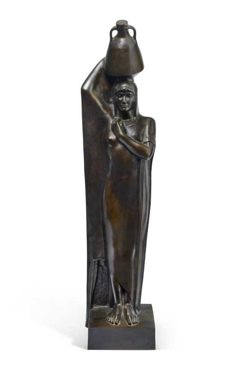 ArtChart | Ala Shat El Nil (Au Bord du Nil/On the Banks of the Nile) by Mahmoud Mukhtar