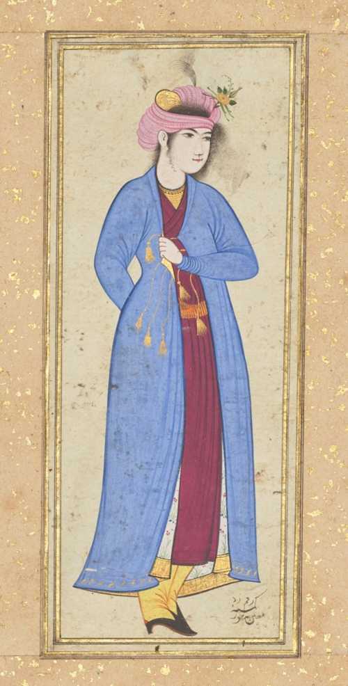 آرتچارت | جوانی با عمامه صورتی از معین مصور