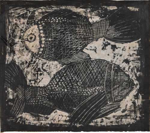 ArtChart | Untitled (Two Fish) by Mansoor Ghandriz