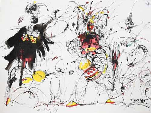 آرتچارت | فیگور عجیب دلقک حاجی فیروز از اردشیر محصص