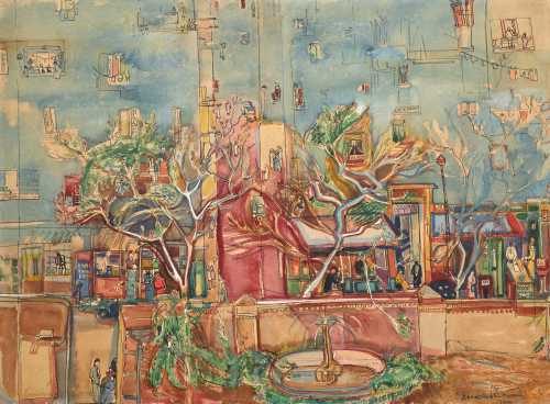 ArtChart | Interior of a Café by Zeinab Abd El Hamid