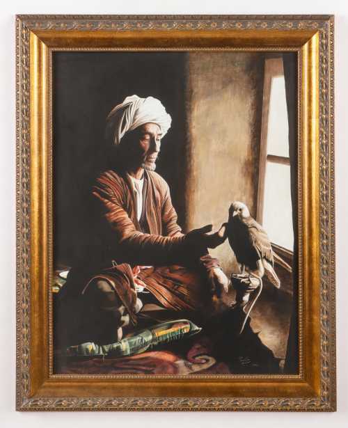 ArtChart | Old Man with Falcon by Sima Chakamian