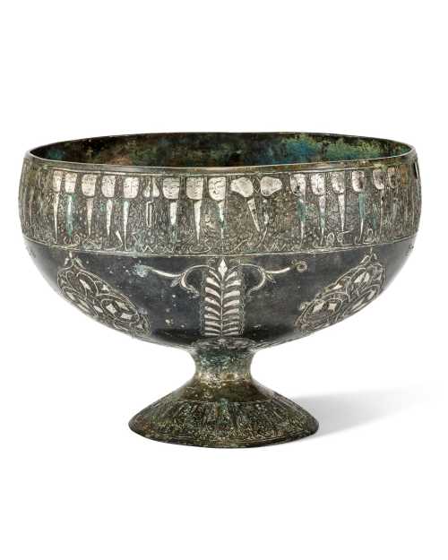 ArtChart | A SILVER-INLAID WHITE BRONZE FOOTED BOWL by Unknown Artist