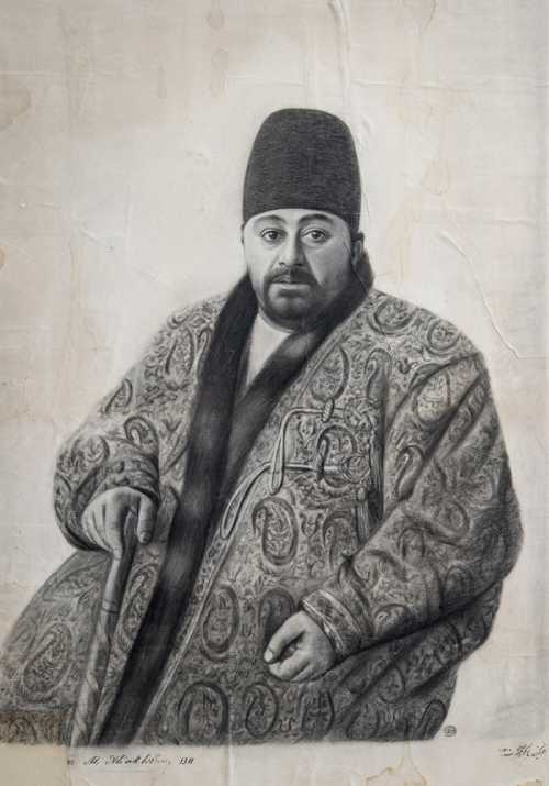 ArtChart | Portrait of Mirza Abdolvahhab Khaje Nouri(Nezam-ol-Molk) by Aliakbar Mozayyan O Dolleh
