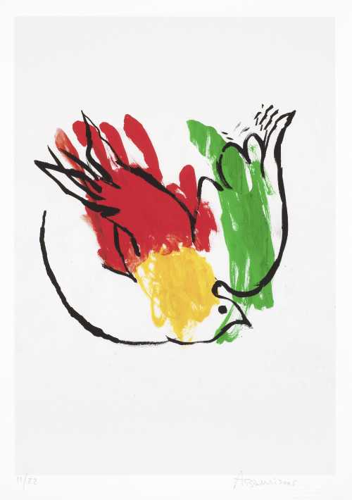 ArtChart | Portrait of the Non Existent Bird by Dia Azzawi