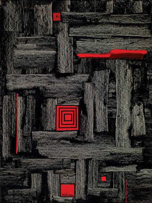 ArtChart | Black and White Abstract by Behjat Sadr