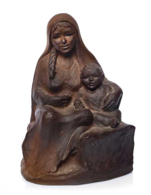 ArtChart | Egyptian Peasant Woman with Her Child by Sayeda Missak