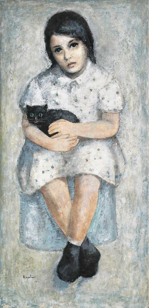 ArtChart | Girl with the Black Cat by Louay Kayyali